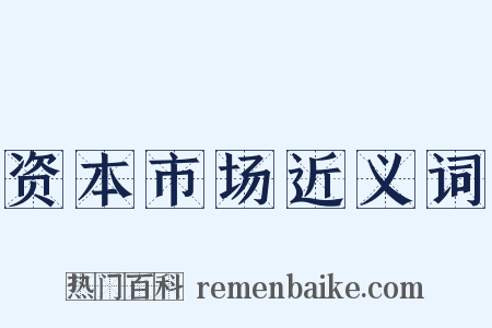 资本市场近义词是什么意思的图片